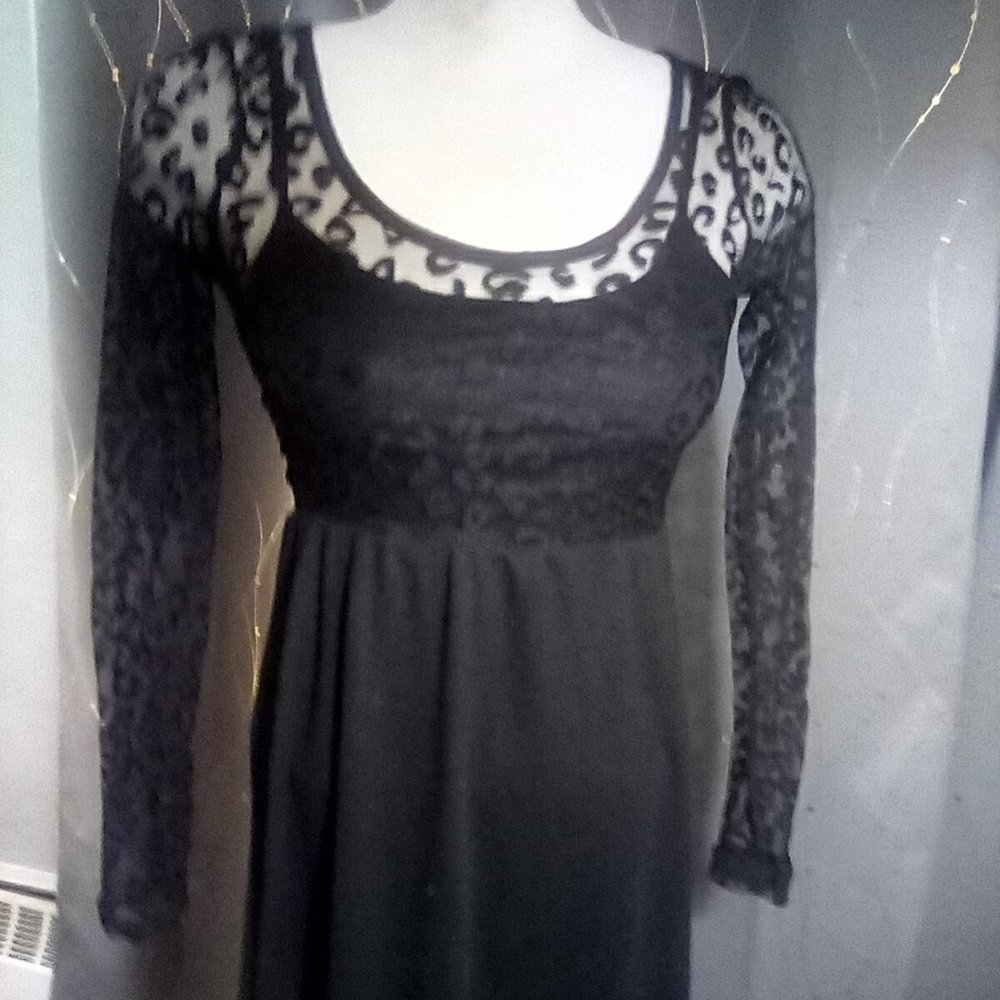 volcom cotton and lace leopard dress size small
